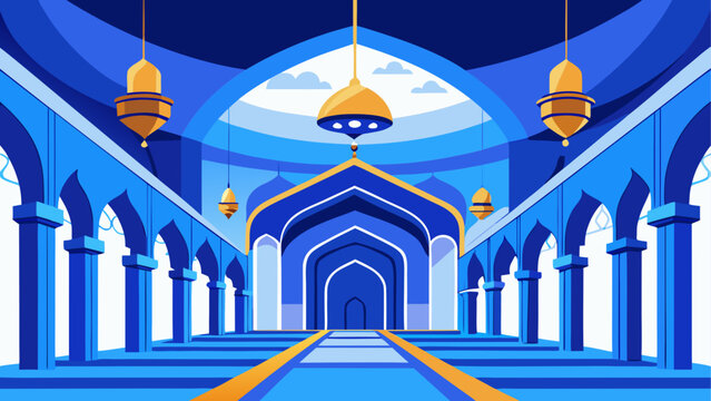 Serene mosque interior