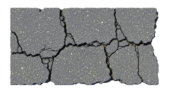 Cracked Asphalt Road Surface Texture.