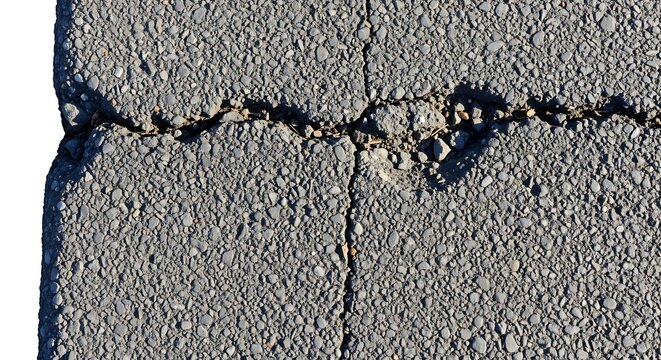 Cracked asphalt road surface texture closeup.