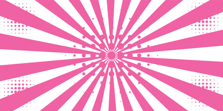 Dark Hot Pink color and white color Sunburst for the background. flag of japanese. The rising sun.