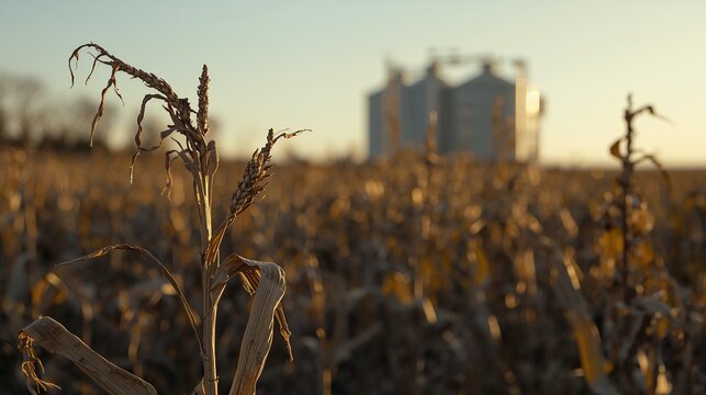 Planta&ccedil;&atilde;o morta de milho por estiagem e calor
