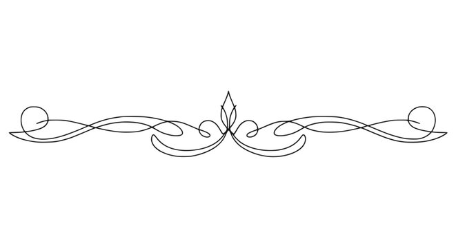 Elegant Swirls Divider Line - Ornate Flourish Decorative Element