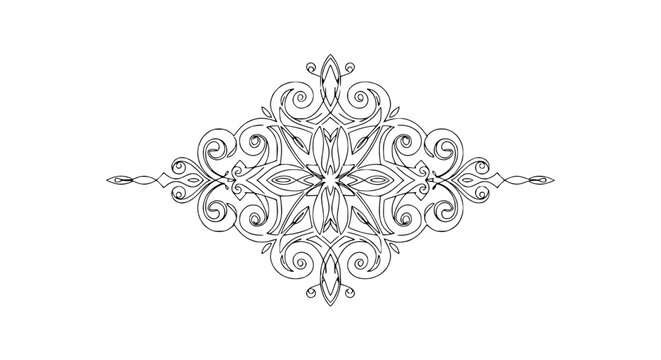 Elegant Ornamental Flourish Border Design - Vintage Decorative Element