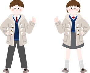 Fototapeta premium 코트입은 학생.png