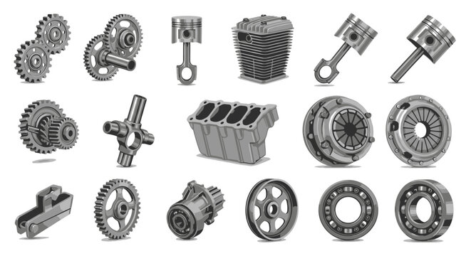 Automotive Engine Components and Mechanical Parts Collection