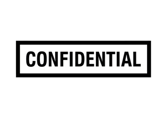 Fototapeta premium Confidential stamp outline text isolated on a transparent background