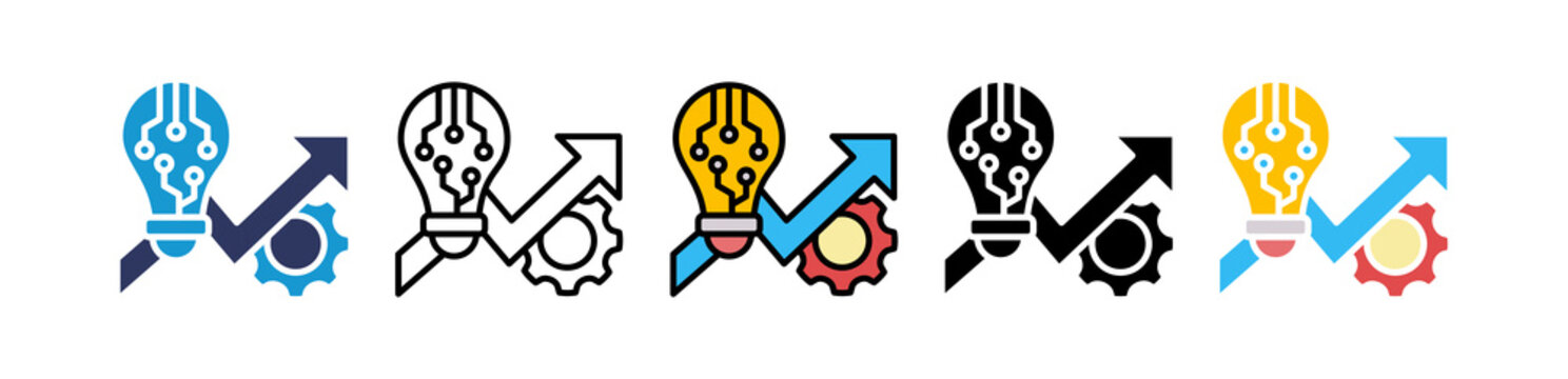 Technology Growth multiple icon