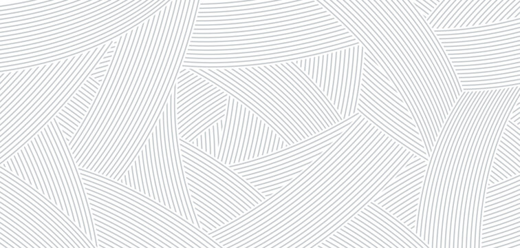 Modern Abstract Curved Stripe Pattern Background with Elegant Gray Linear Waves and Minimal Texture