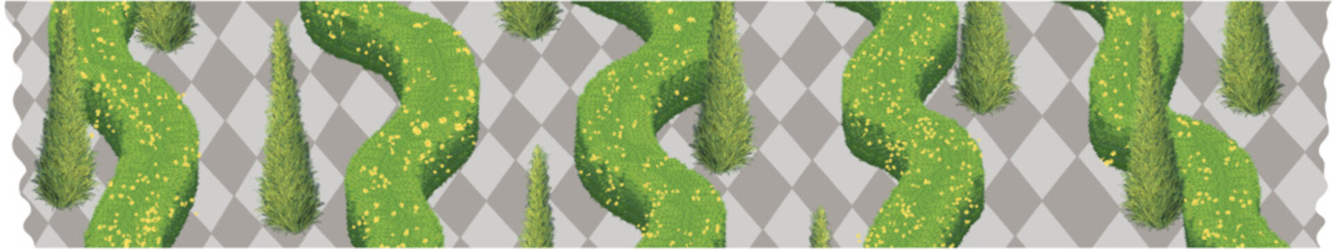 Green Leafy Vine Decorative Seamless Pattern digital washi tape