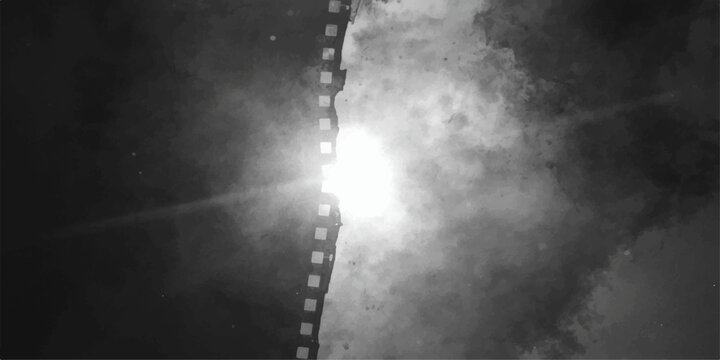 Grunge Film Projector With Smoke and Fog Background
