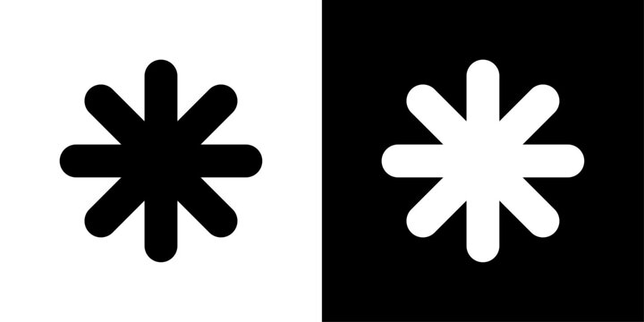 Asterisk symbol icon for footnote and required field indication