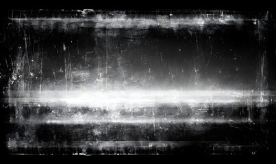 Fototapeta premium The texture of an old film is filled with scratches, noise, and light leaks. A realistic overlay of transparent film textures in black-white, dust, and grain creates a negative effect of cinema nostal