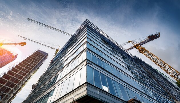 construction of a modern building