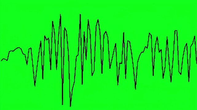 Audio Equalizer Wave Animation on Green Screen Background 4K