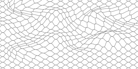 Curved net pattern. Seamless design for sportswear or equipment like soccer goals, volleyball nets, basketball hoops, hockey nets, and athletic gear. © van