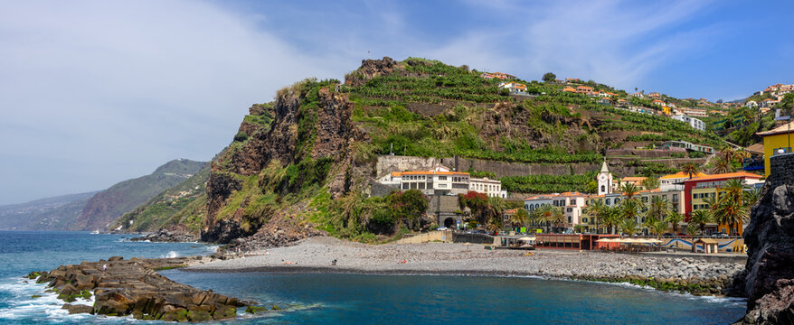 Camara de Lobos village and coastline, Madeira island, Portugal