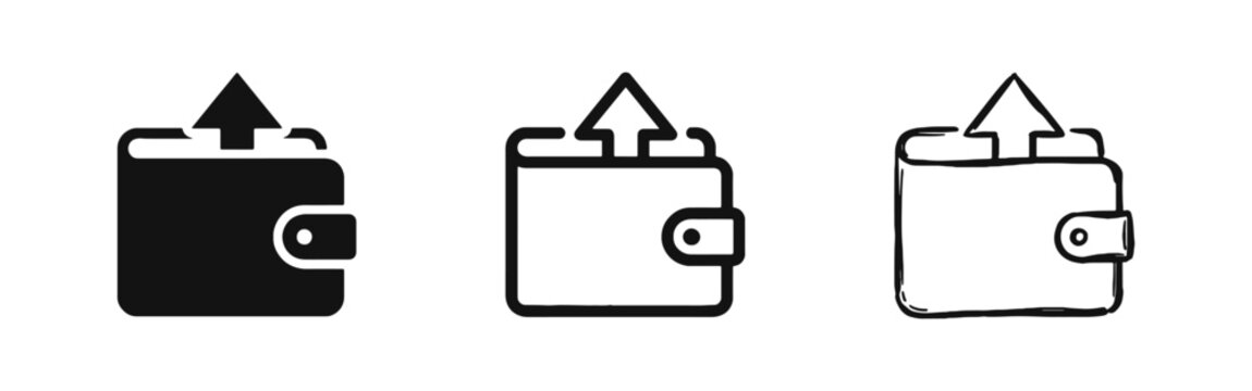 Money Transfer and Wallet Payment Icon Set
