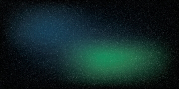 This image features a gradient background transitioning from black to blue, teal, and finally to green, with a grainy noise texture.