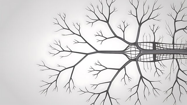Neuron cell with branching dendrites