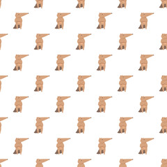 Fototapeta premium Cute cartoon anteaters creating an adorable seamless animal pattern