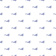Fototapeta premium Whales swimming repeatedly creating a seamless pattern ideal for childish backgrounds or textile designs