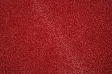 Fototapeta premium Red leather texture with a natural grain