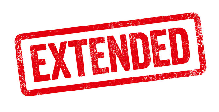 A red stamp on a white background - Extended
