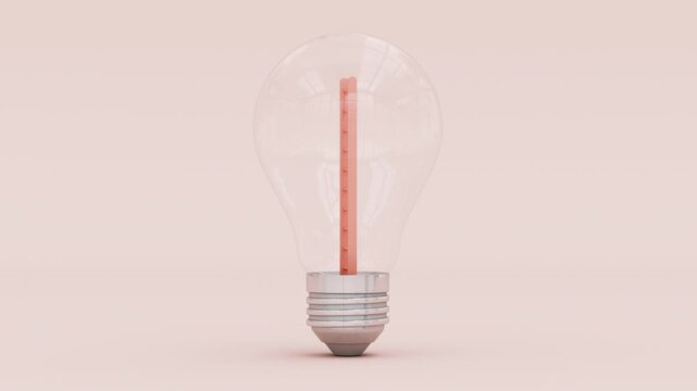 Light Bulb With Ladder Inside 3D Illustration Video