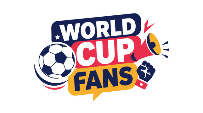 World Cup Fans Cheer In Bright Stadium Crowd.