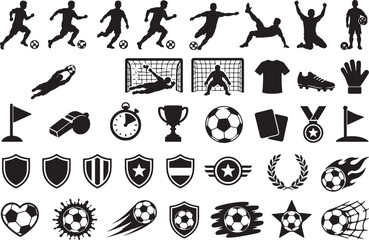 Football SVG Cut File Silhouette Bundle For Cricut Soccer Decals And Vinyl Cutting Designs © luu