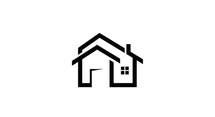 Fototapeta premium Minimalist home icon isolated on white background for concept design