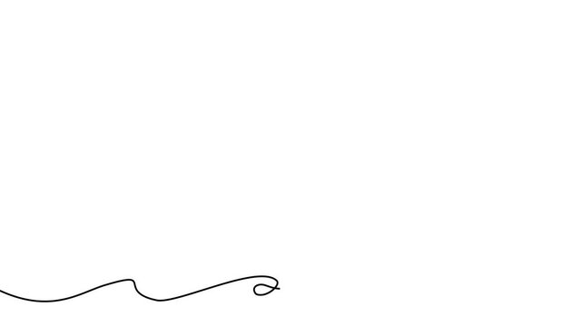 Animation of line drawing of group of children holding a balloon symbolizing children's rights and hope.