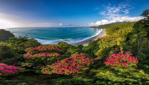 vibrant flowers pristine beaches and crystal clear waters of costa rica it is a place full of natural beauty and biodiversity