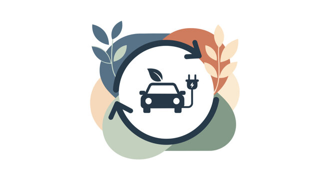 Electric Car Charging Station Symbol.