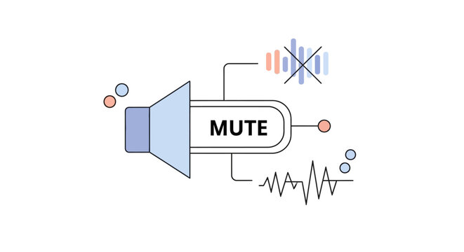 Mute button on speaker icon.