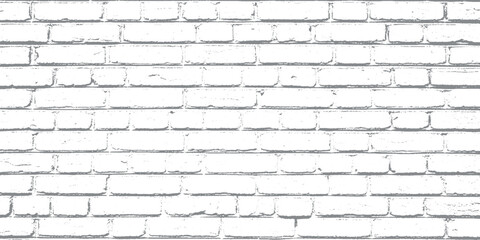 Distressed white brick wall pattern vector illustration with rough texture and grunge effect background distressed background abstract backdrop building architecture decorative seamless © HexaFrame