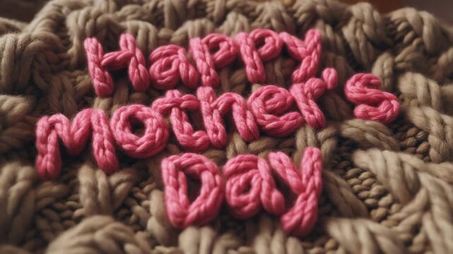 A Happy Mother's Day message on a culinary dessert with pink icing