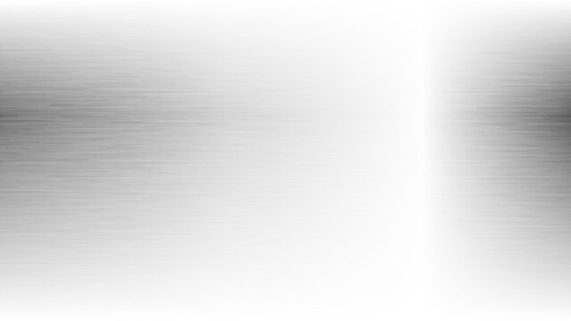 This brushed metal background features a silver gradient texture, offering a clean industrial surface for various design applications.