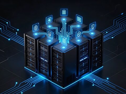 Cyber Security Data Network Hub 2 &ndash; Futuristic Digital Protection Technology Background