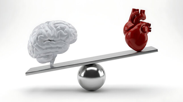 Achieving the delicate balance between rational thought and emotional impulse in life's decisions