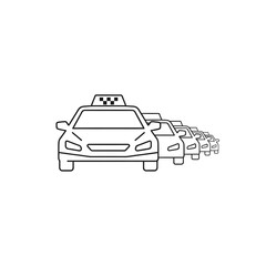 Obraz premium taxi car vector illustration