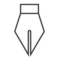 Fototapeta premium black outline fountain pen tip icon