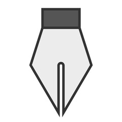 Naklejka premium gray fountain pen tip icon