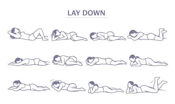 Diverse Set of Human Lying Positions Illustrating Relaxation, Sleep, and Comfortable Rest Postures for Daily Life