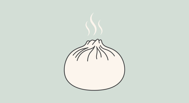 Steaming Hot Dumpling Illustration