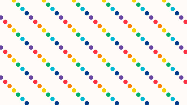 Rainbow dot stripe pattern background for social media, packaging, branding, posters and festive projects