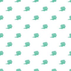 Fototapeta premium Repeating green comic smoke or wind puff creating an abstract seamless pattern