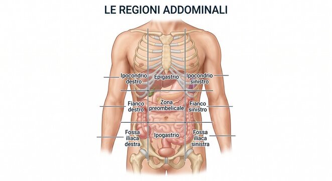 Aree o regioni addominali
