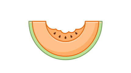Fototapeta premium A slice of cantaloupe melon, a delicious, healthy, and refreshing fruit, perfect for a summer snack or as part of a healthy diet