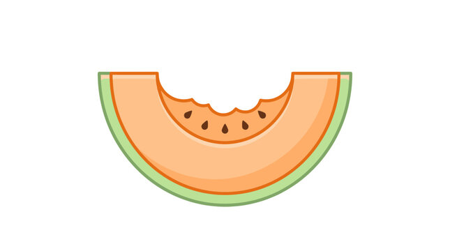 A slice of cantaloupe melon, a delicious, healthy, and refreshing fruit, perfect for a summer snack or as part of a healthy diet